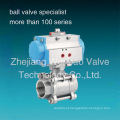 Aço Inoxidável 304 Atuador Pneumático 3-PC Ball Valve